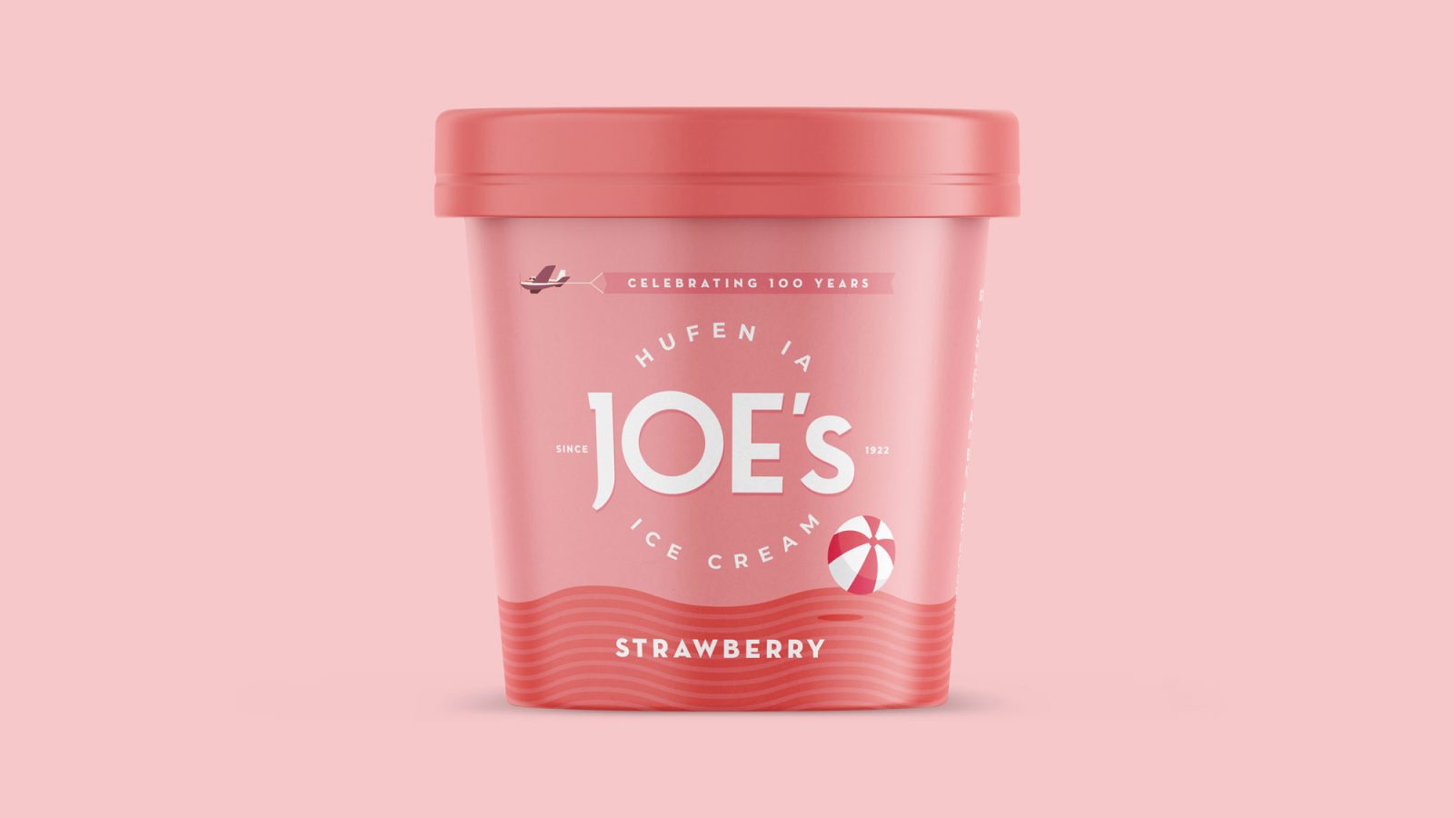 Joe's Ice Cream - Strawberry-Packaging Concept-
