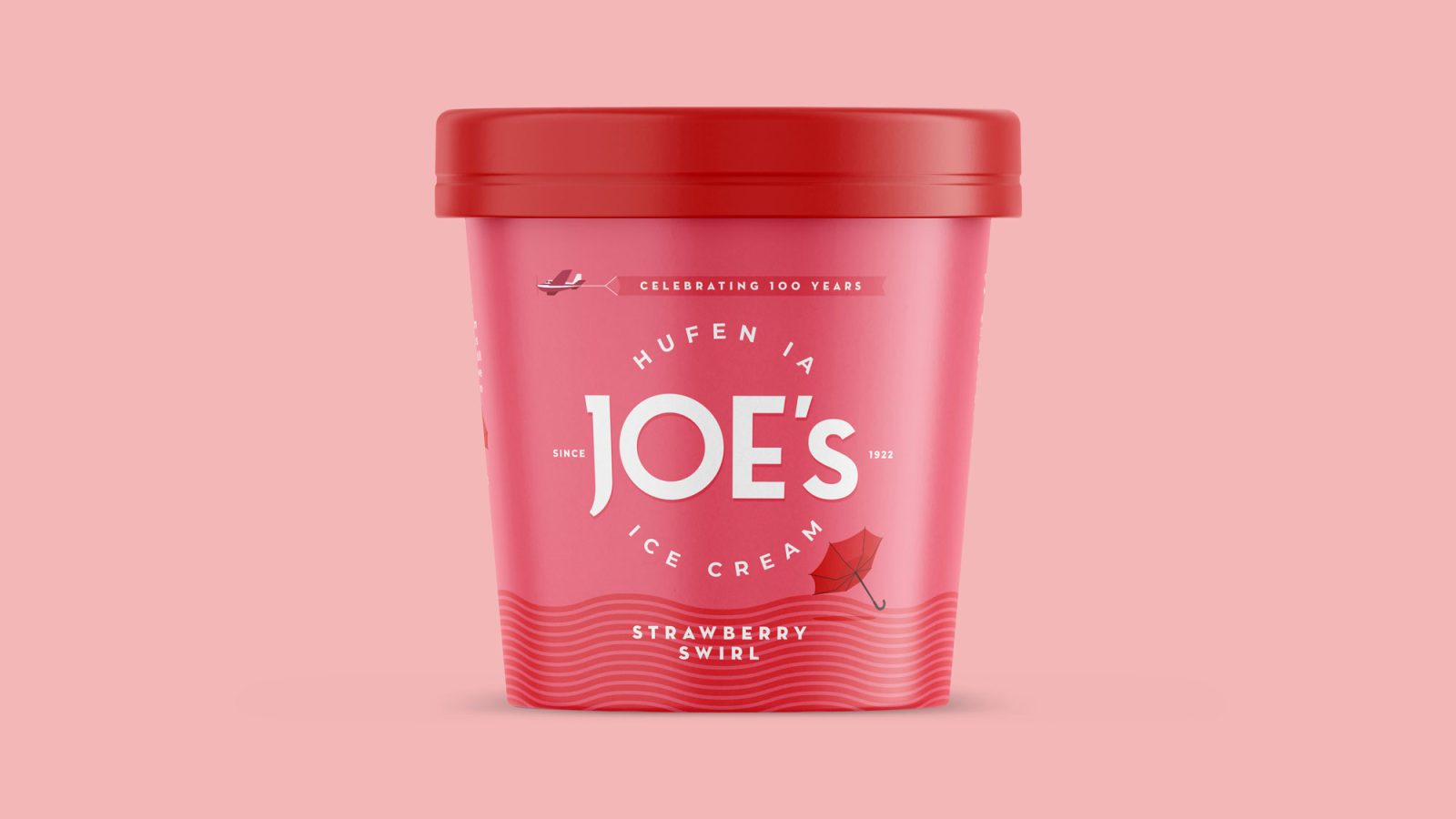 Joe's Ice Cream - Strawberry-Swirl-Packaging Concept